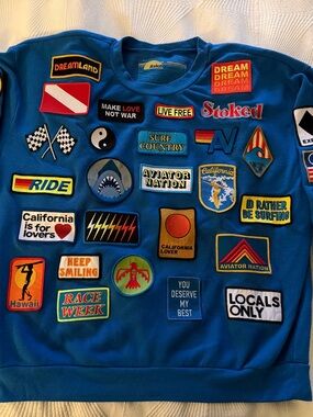 Aviator Nation patch collection sweatsuit